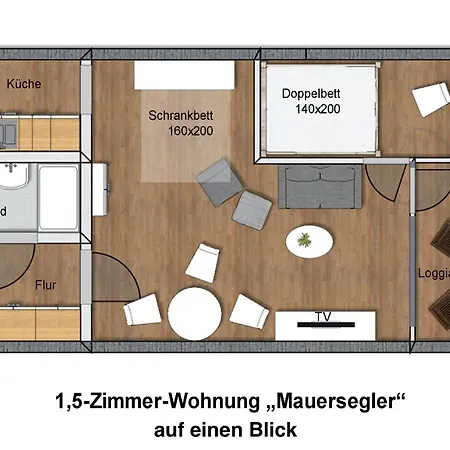 Whg Mauersegler - Haus Nordlichter דירה *